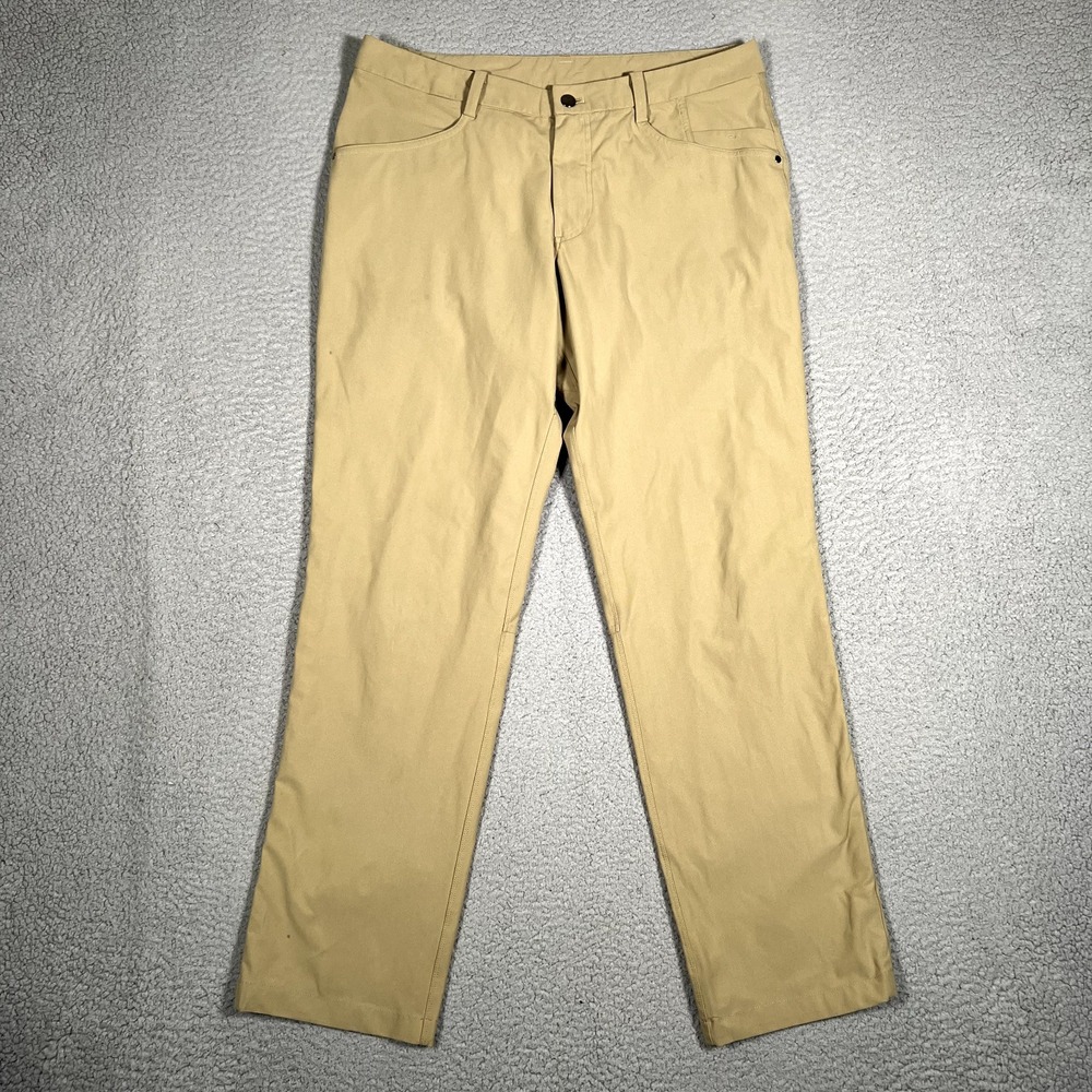 Lululemon Pants Mens 36x31 Brown ABC Classic Fit Warpstreme Golf Casual Logo
